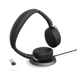 Evolve2 65 Flex UC Stereo BT Headset w/Charging Stand + Link380A, USB-A