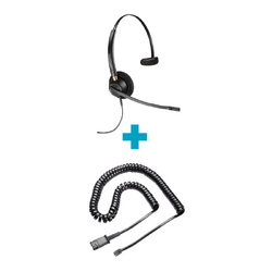 EncorePro HW510 Mono Wired Headset and M12 Vista Coil Cable Bundle