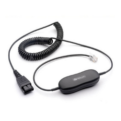 Jabra GN 1200 Smart Cord, 2m Curly Suits 90% of all handsets - RJ Bottom Cord with Tuner Inbuilt