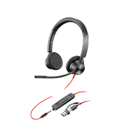 Plantronics Blackwire 3325-M, BW3325, UC, Binaural with USB-C, 3.5mm and USB-A Corded Headset