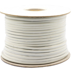 Amdex 4 Core Flat Telehphone Cable 100M Roll (Light Grey)