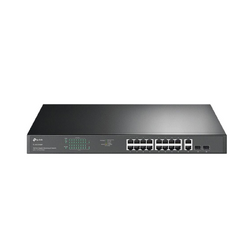 TP-LINK 18 PORT GIGABIT RACKMOUNT SWITCH, GbE(16) ,POE+(16), SFP(2), 5YR