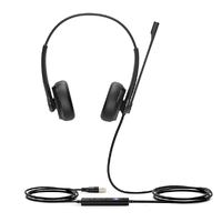 YEALINK WIRED (UH34) MS DUAL HEADSET,NOISE CANCELLING MICROPHONE,LEATHCUSHION,USB-A