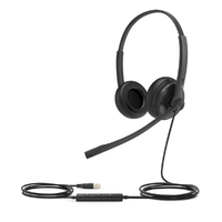 YEALINK WIRED (UH34) UC STEREO HEADSET,NOISE CANCELLING MIC,LEATHER CUSHION,USB-A