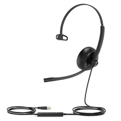 YEALINK WIRED (UH34) MS MONO HEADSET , NOISE CANCELLING MIC , LEATHER CUSHION , USB-A