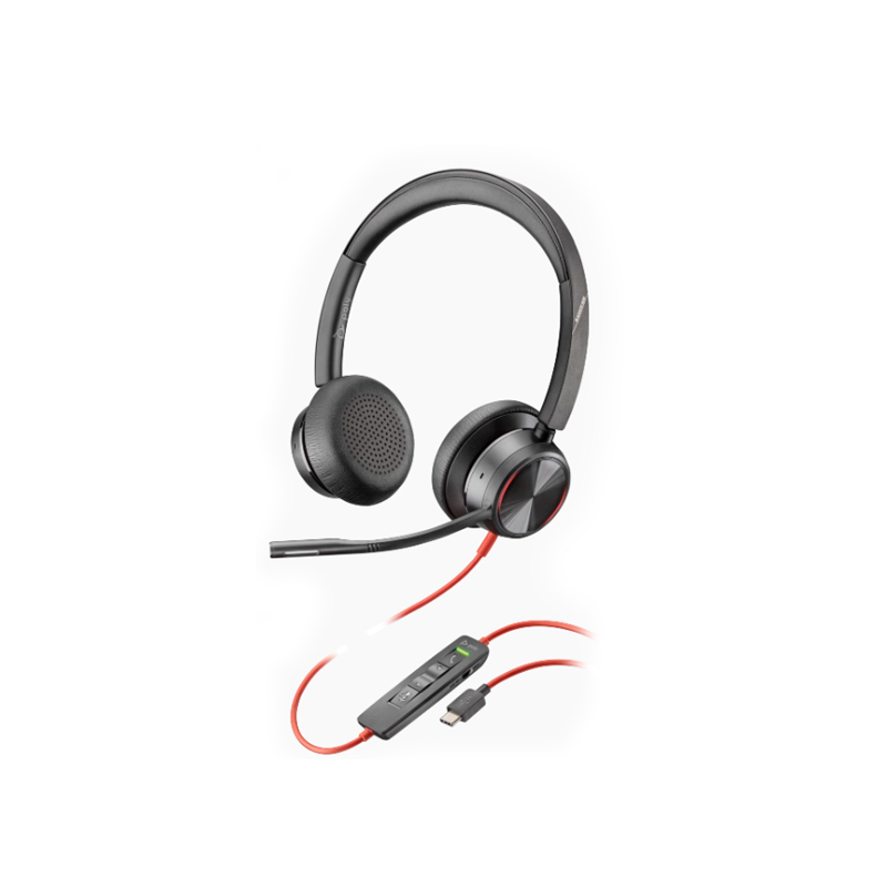 Poly Blackwire 8225 UC, Stereo USB-C Corded Headset, ANC, Online Indicator with call controls