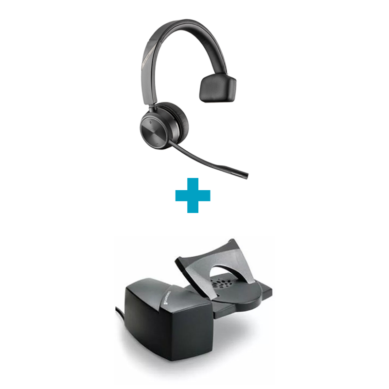 Savi 7210 Office Mono DECT Wireless Headset and HL10 Headset Lifter - Straight Plug Bundle