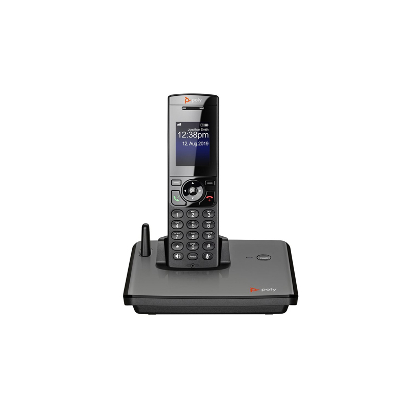 HP POLY VVX D230 DECT BASE STATION WITH DECT HANDSET. 1880-1900 MHZ DECT, INC POWER SUPPLY