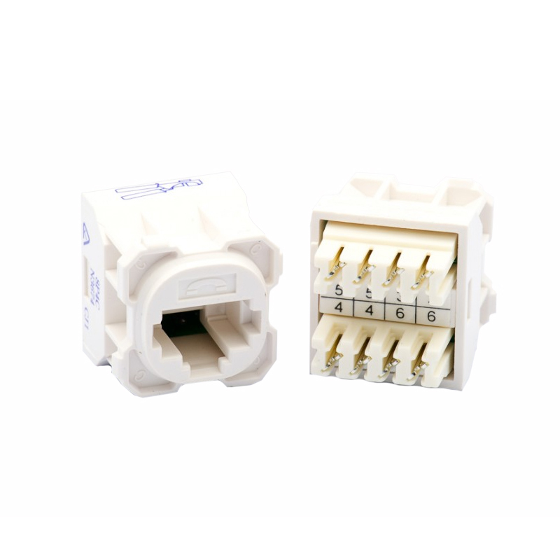 8P4C Voice Jack for Clipsal White Dual Appearance