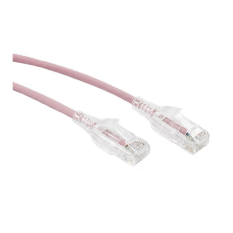 Extra Slim 0.5m Cat 6 Patch Lead - Pink