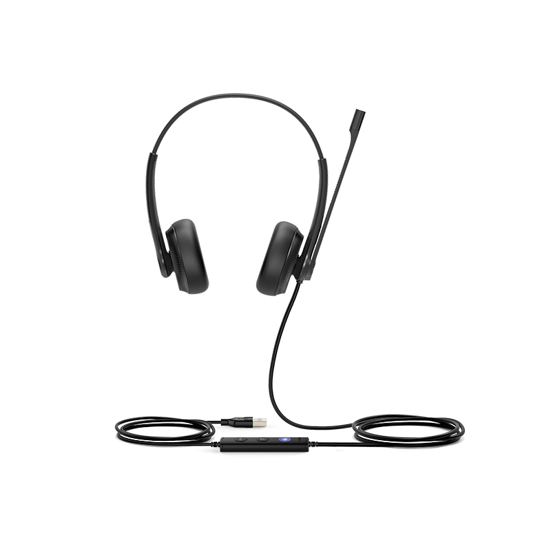 YEALINK WIRED (UH34) MS DUAL HEADSET,NOISE CANCELLING MICROPHONE,LEATHCUSHION,USB-A
